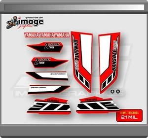 KIT DE GRÁFICOS Yamaha Banshee ROJO 21MIL DE ESPESOR ALTO BRILLO - Imagen 1 de 1