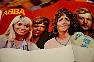 ABBA arrival orig HONG KONG UK LP VINYL ORIG 12' 1976 MINI POSTER rare - Picture 1 of 6