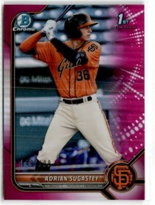 2022 Bowman Chrome Prospects Fuschia Refractor Adrian Sugastey 42/199 #BCP-19