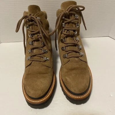 Bota de Senderismo para Mujer Marc Fisher Cuero Talla 8.5 Gamuza Camel Con Cordones Excelente Estado. Foto 1 de 4