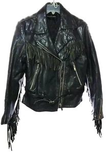 Vintage Harley-Davidson gesteppte Fransen Leder Motorrad Jacke Herren Größe 42 - Bild 1 von 22