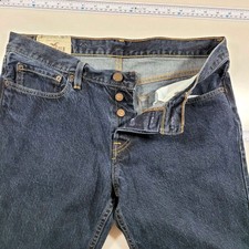 Hollister Men's Size 34*32 Blue Mid Rize 5 Pocket Buttoned Fly Jeans