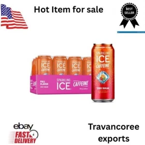 Sparkling Ice Caffeine Strawberry Citrus Sparkling Water with Caffeine 16 fl oz - Picture 1 of 6