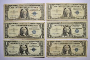 STATI UNITI Lotto 6 Banconote 1 Dollar 1957 - asta #3 - Imagen 1 de 2