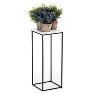 HowHomely Blumenständer Blumenregal Pflanzenständer 80x24x24cm schwarz weiß Deko - Bild 1 von 12
