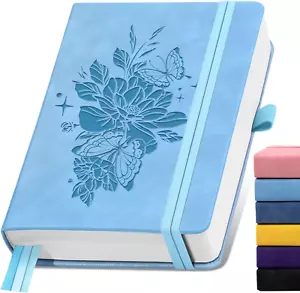 Lined Journal Notebook 365 Pages A5 Leather Journals for Writing Women & Men - Picture 1 of 11