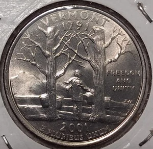 2001-D Gem to Superb Gem BU Vermont Quarter - Bild 1 von 2