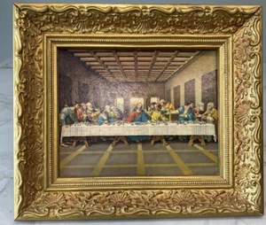 Vintage The Last Supper by Galema Litho in USA No. 305 Print in Gold Frame - Picture 1 of 10