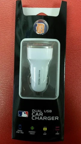 MLB Detroit Tigers Dual Port Car Charger Cover