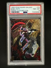 1994 Star Wars Galaxy #10 - Boba Fett Series 2 Etched Foil - PSA 8