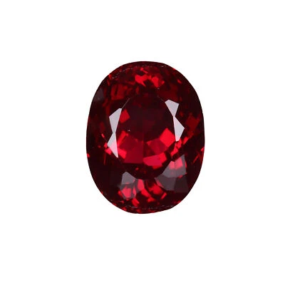 Sri Lanka Red Color Ruby Oval Shape 41 Carat Imitation Created Gemstone - Image 1 of 4