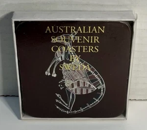 6 sottobicchieri animali arte aborigena australiana SWEDA souvenir retro sughero - Foto 1 di 19