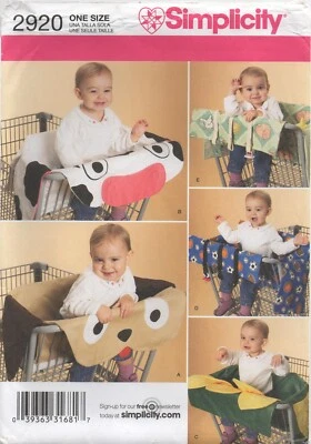 Simplicity Sewing Pattern 2920 Shopping Trolley Covers Dog Cow Flower Activities - Image 1 of 4