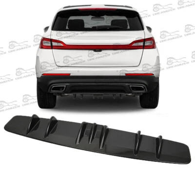 Black Car Rear Diffuser Bumper Lip Canards Spoiler Body Kits For Lincoln MKZ MKS - Image 1 of 4