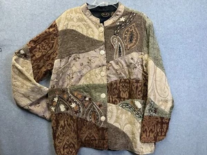 Julia Kim Jacke Patchwork Gr. XL Gobelin Bohemian Folk Art bestickt - Bild 1 von 8