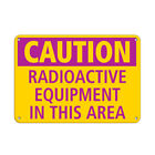 Horizontal Metal Sign Multiple Sizes Caution Radiactive Equipment Radiation