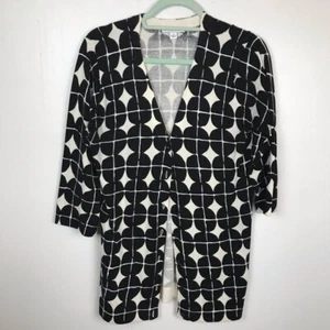 Isaac Mizrahi Live! Cardigan dots geometric Small button front lightweight - Picture 1 of 5