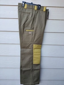 Rare 38x32 Dickies Men Slim Straight Contrast Double Knee Pants WPR13CBM NWT NOS - Picture 1 of 22