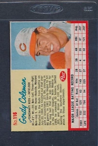 1962 Post Cereal #116 Gordy Coleman Reds EX/MT (Pen) *644 - Picture 1 of 1