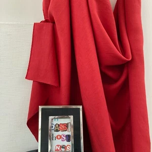 "design tessuto!" OFFERTA% VINTAGE*100% lino rosso alto 3,15 metri Nya Nordiska - Foto 1 di 7