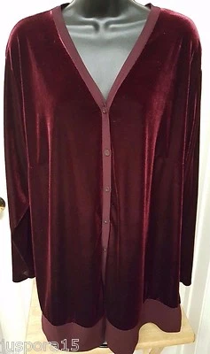 Blusa Venezia Feminina Tamanho 18/20 18W/20W Veludo Borgonha SINTA - Imagem 1 de 4