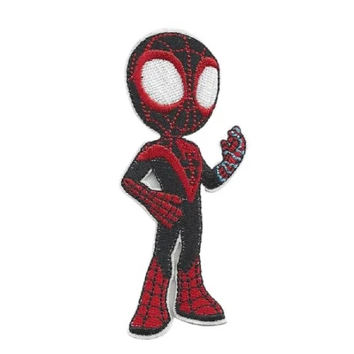 SPIDER-MAN IRON ON PATCH 4" Miles Morales Superhero Embroidered Applique NEW - Image 1 of 2