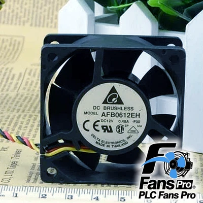 1PCS Brand New Delta AFB0612EH DC 12V 0.48A 60*60*25mm 3-wire Cooling Fan - Image 1 of 3