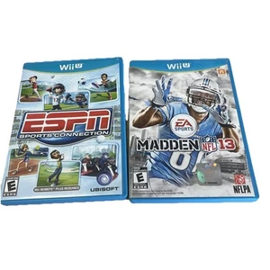 Set Of 2 wiiU Games - Madden NFL 13 and ESPN Sports connection-both CIB Manuals - Picture 1 of 4