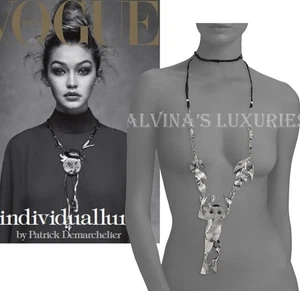 VALENTINO GARAVANI STATEMENT ONYX PENDANT NECKLACE ALESSANDRO GAGGIO $3,030 - Picture 1 of 11