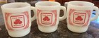 Fire King State Farm Insurance Milk Glass Stackable Coffee Mug or Cup