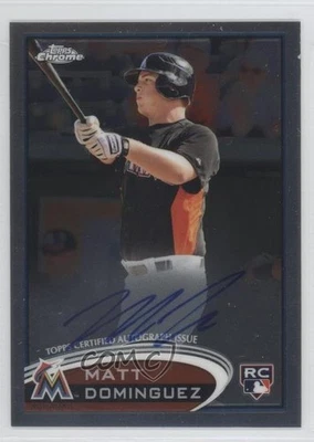 2012 Topps Chrome Rookie Auto Matt Dominguez #159 Auto - Image 1 of 2