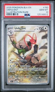 2025 POKEMON BLK EN-BLACK BOLT #150 UNFEZANT PSA 10 (Q612) - Picture 1 of 2