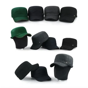 Unisex Para Hombres XL 2XL 61~64cm Lana Mqum Liso Militar Cadete Gorra Camionero Sombreros - Imagen 1 de 11