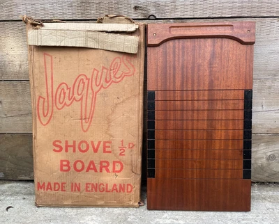 Vintage Jaques Shove Ha’penny Board Pub Game Halfpenny Wooden Board Game - Image 1 of 4