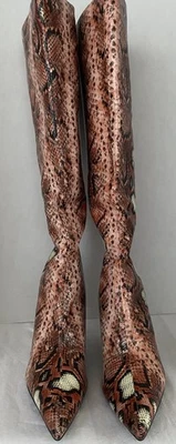 AZALEA WANG 花生蛇-多种尺寸 11 橙色棕色蛇图案 — 第 1/4 张图片