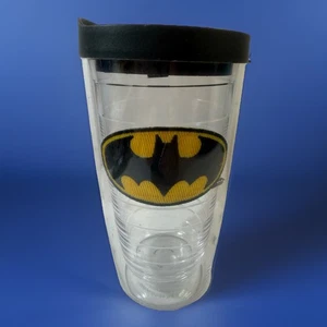 Tervis Batman Logo Patch Insulated Tumbler Mug Cup w/ Black Lid 16oz. - Picture 1 of 4