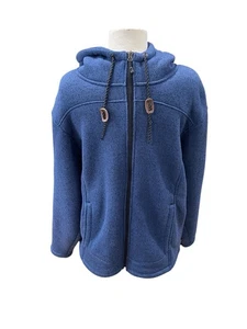 Free Country Mountain Fleece Osprey Jacket Blue W/ Black Fleece Men’s Size Large - Picture 1 of 17