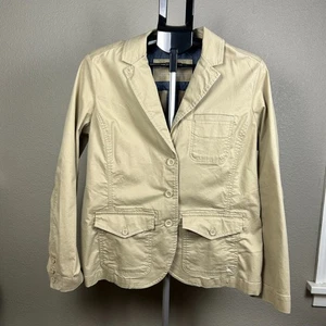 Chaqueta para mujer Eddie Bauer Legendwash elástica caqui beige usada en excelente estado - Imagen 1 de 6