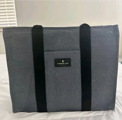 Bolso de Lona Colección London Fog *NUEVO CON ETIQUETAS* Precio de Venta sugerido por el fabricante 98 USD - Denim Gris Foto 1 de 4