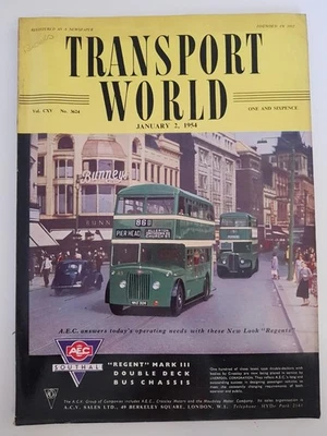 TRANSPORT WORLD NEWSPAPER MAGAZINE JAN 2 1954 VOL CXV(115) NO. 3624 - Image 1 of 4