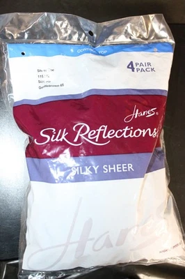 Hanes Silk Reflections Silky Sheer Non-Control Top Sheer Toe 4 PACK AB BROWN - Image 1 of 2