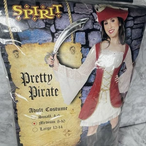 Spirit Halloween Para Mujer Talla Mediana Bonito Disfraz de Pirata Vestido Sombrero Bota Calcetines - Imagen 1 de 6
