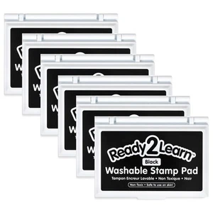 Ready2Learn Washable Stamp Pad Black Ink Pack of 6 (CE-10040-6) - Picture 1 of 2
