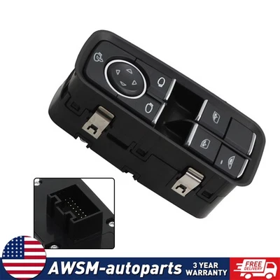 Front Left Driver Side Power Window Switch for 2012 2013 2014 2015 Porsche 911 Foto 1 de 4