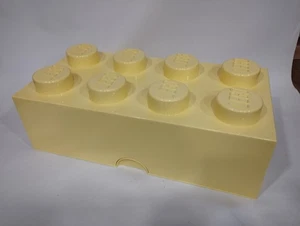 Lego® Bausteinbox, Stapelbar, Gelb, 8 Noppen, Groß, Vintage - Bild 1 von 7
