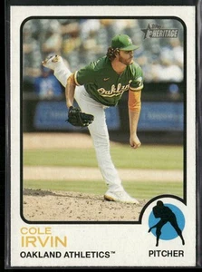 2022 TOPPS HERITAGE COLE IRVIN OAKLAND ATHLETICS #360 - Picture 1 of 2
