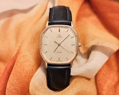 Omega De Ville Gold Cal.1417 Quartz 29mm Vintage 1982 Men's Watch Ref. 195.0031 - Image 1 of 4