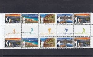 .AUSTRALIA - 2015 GREAT WALKS /TRECKS COMPLETE ILLUSTRATED GUTTER STRIP MNH - Picture 1 of 1