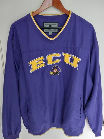 East Carolina University Pirates Colosseum Athletics Mens Pullover Wind Shirt XL Cover