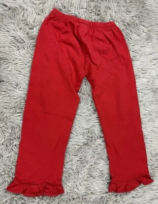 Pantalones Monag para niñas pequeñas talla 4 rojos con volantes Foto 1 de 3